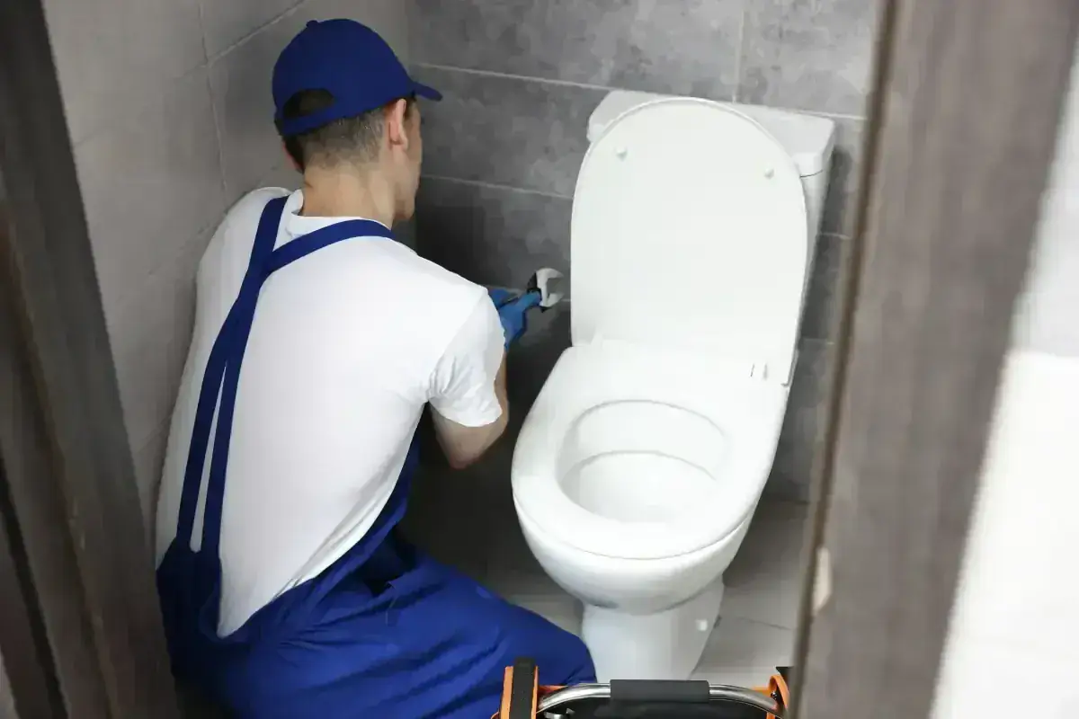 Foto de Conserto de vazamento em vaso sanitário